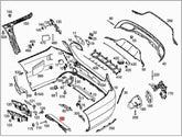 Rear Bumper Bracket 2058850265 Compatible With Mercedes-Benz C-CLASS W205 (2015-2018) Tag No.797